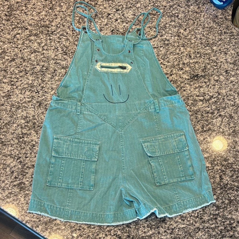 Oli & Hali Teal Overalls